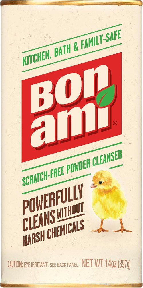 Bon Ami Powder Cleanser - Versatile Kitchen & Bathroom Cleaner, Removes Grime & Odors (Single Pack)