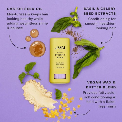 JVN StyleFix Hair Wax Stick - 0.6 Oz | Controls Frizz & Tames Flyaways for All-Day Hold