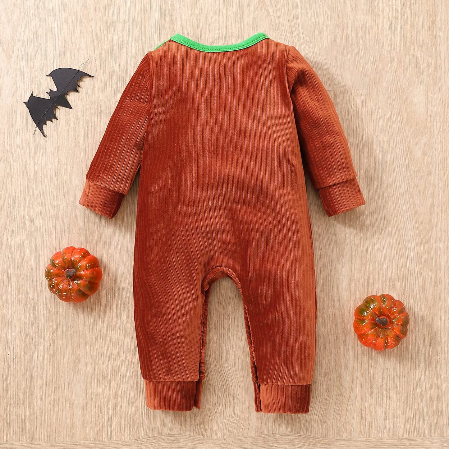 LouVasabuce Toddler Baby Girls Boys Halloween Long Sleeve Pumpkin Face Pattern Romper+ Cap +Slipper Socks 3Pcs Outfits