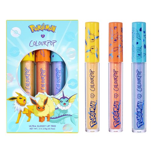 ColourPop | Pokémon x ColourPop Evolution Ultra Glossy Lip Trio - Vibrant Shades & High Shine