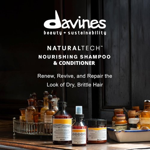 Davines Naturaltech Nourishing Shampoo & Conditioner - Gentle Hydration for Dehydrated Hair, Adds Softness & Shine