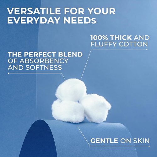 Q-Tips Super Jumbo Cotton Balls - 100% Thick Cotton for Beauty, First Aid & Baby Care | 100 Count