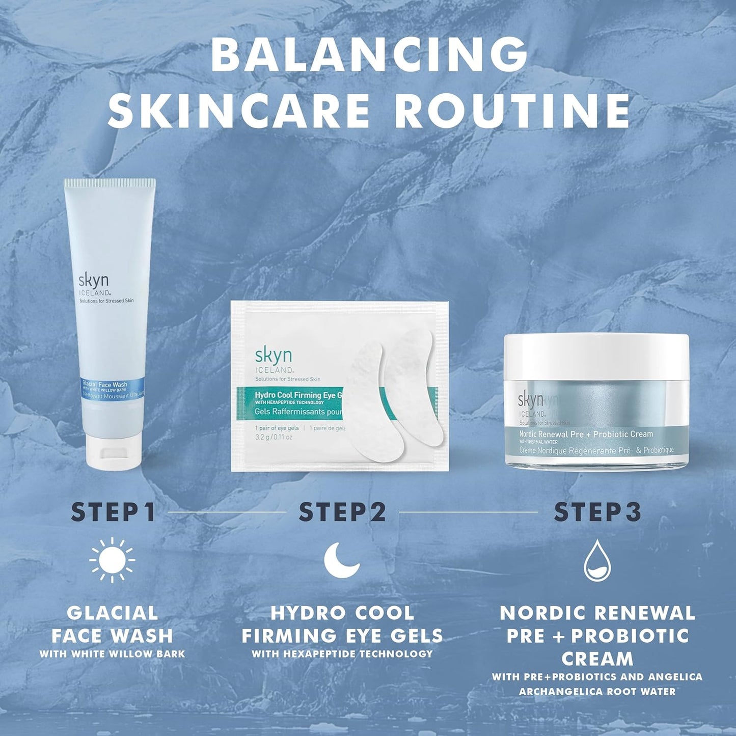 Skyn ICELAND Glacial Face Wash - Creamy Foaming Cleanser for Oily & Combination Skin | 5 Fl Oz