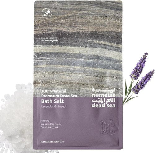 Dead Sea Salts - Relaxing Bath Soak for Body Rejuvenation with Lavender Essential Oil - 2.2lb