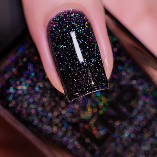 ILNP Cityscape - True Black Holographic Jelly Nail Polish | Long-Lasting, Chip Resistant, Vegan, 12ml