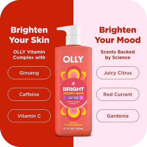OLLY Body Wash & Scrub Mini Pack - Hydrate & Repair Skin Barrier | 4 Count, 3 oz