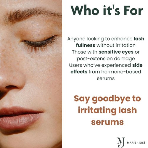 Marie-José Multi Peptide Lash Serum - Hormone-Free Formula for Stronger, Fuller Lashes | 3 ml, Gentle for Sensitive Eyes