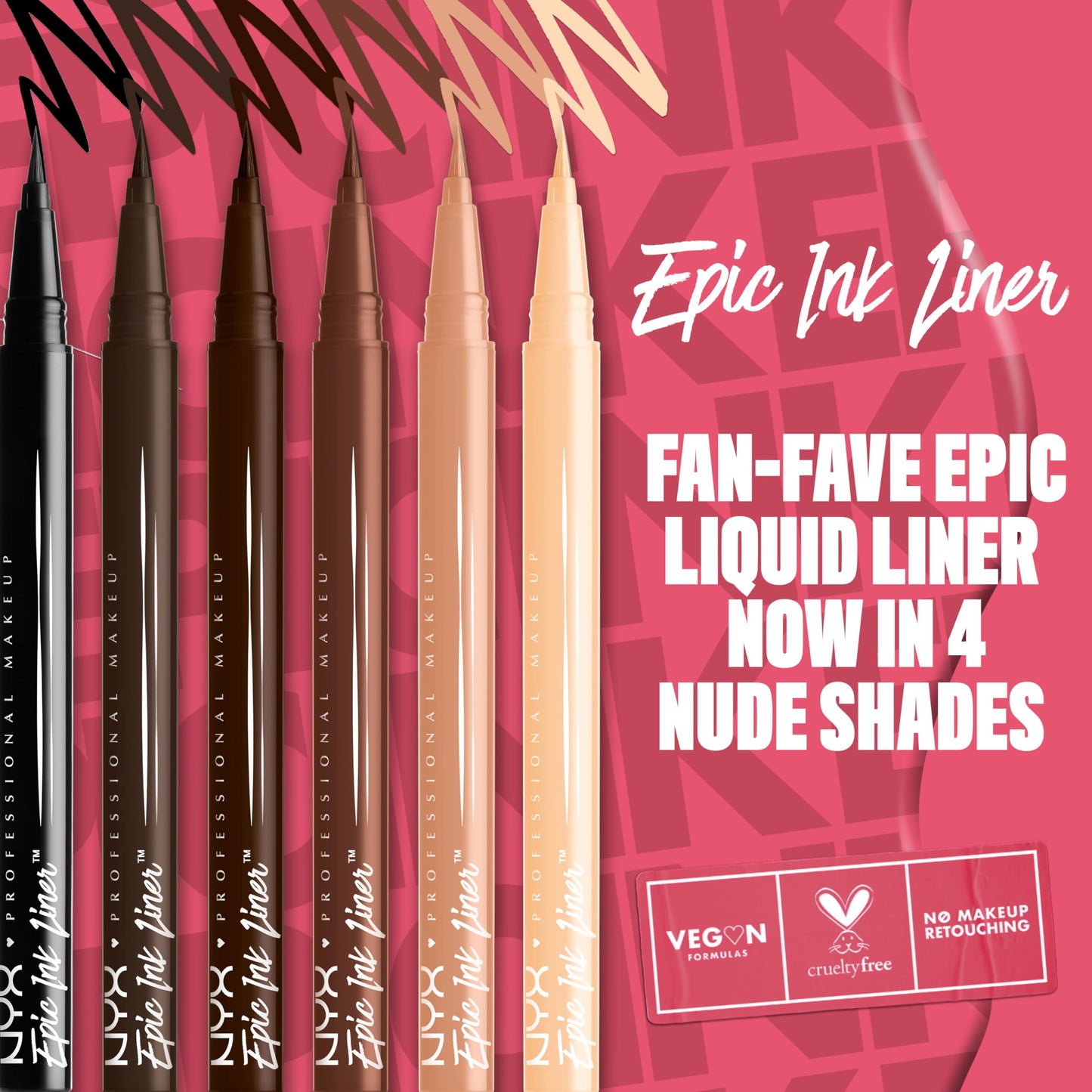 NYX PROFESSIONAL MAKEUP Epic Ink Liner, Waterproof Liquid Eyeliner with Vegan Formula - Lil Toasty (Beige Matte)