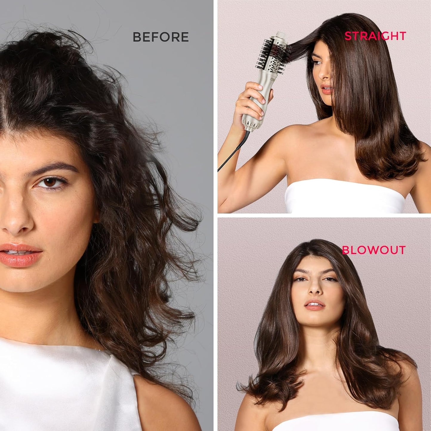 TYMO 2.0 Hair Blow Dryer Brush - One-Step Volumizer with 2-Inch Oval Barrel, Lightweight & Fast Drying, Gold