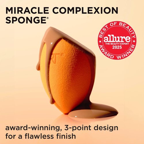 Real Techniques Miracle Complexion Sponge, Beauty Sponge, Makeup Blending & Foundation Application, Streak-Free, Full Coverage Finish, Vegan, Cruelty & Latex-Free, 1 Count