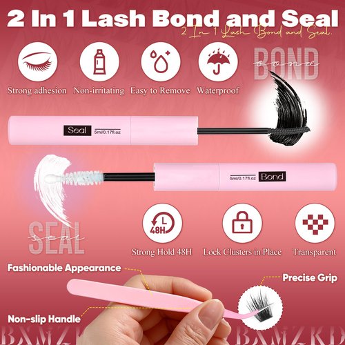 Volume Lash Clusters Kit Wispy Cluster Lash Extensions Kit Volume Eyelash Clusters 10-20mm CD Curly Eyelash Extension Kit Wispy Individual Lashes Kit Thick Cluster Lashes by BXMZKD