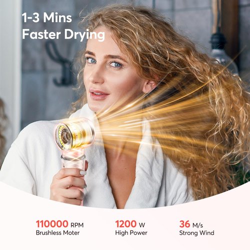 5 in 1 Air Styler - Professional Frizz-Free Automatic Wrap Curlers, Hair Dryer Brush 110000 RPM for Fast Drying,Blow Dryer Brush for Curl, Volumize, Straighten,Smooth, No Heat Damage,Gifts for Women