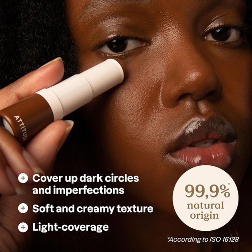 ATTITUDE Oceanly Under Eye Concealer Stick - Light Coverage, Vegan & Cruelty-Free, Espresso, 0.2 Oz