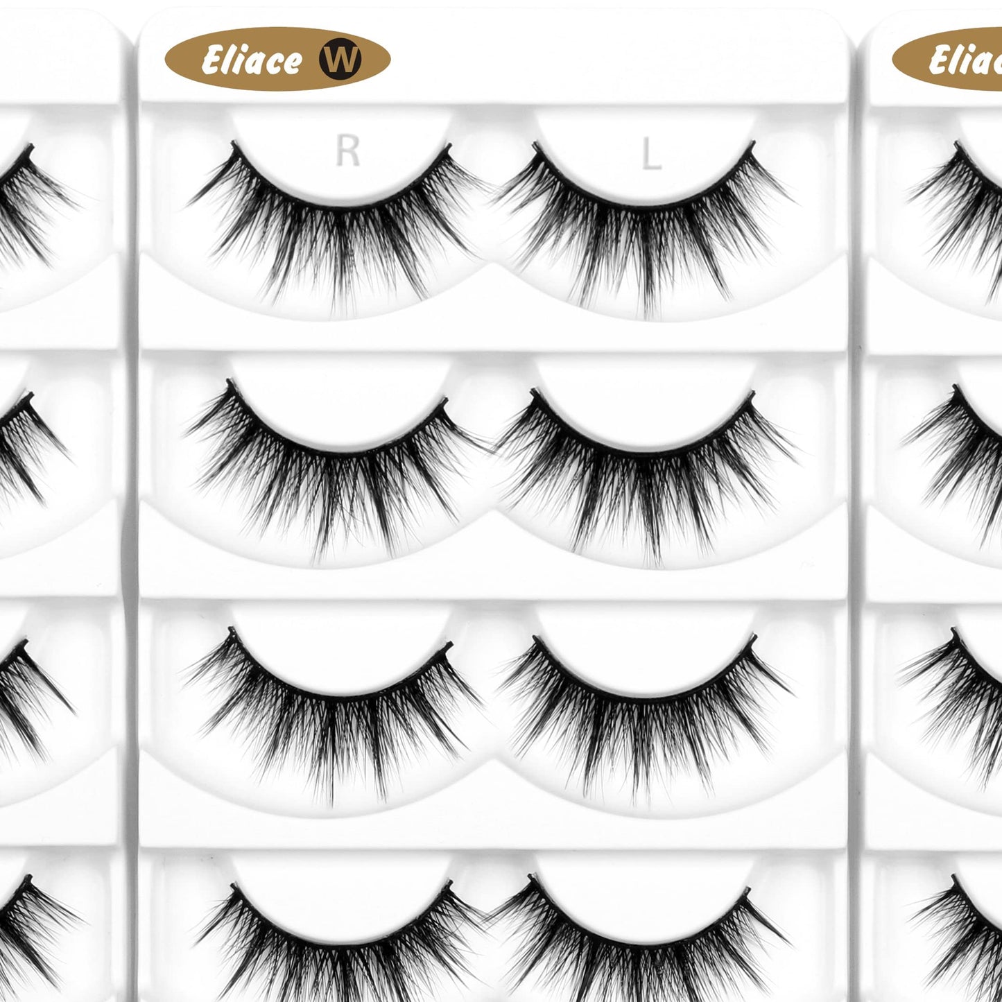 Eliace Lashes Fluffy Wispy Lashes Natural Lashes Wispy False Eyelashes Natural Cat Eye Lashes Faux Mink Lashes Pack, Comfortable Soft & Reusable (14mm) Fake Eyelashes for Women 15 Pairs | Alice