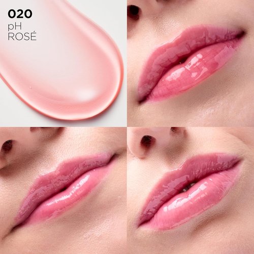 L'Oreal Paris Plump Ambition Lip Oil - Color Shifting Tint with 24HR Hydration & Volumizing Shine | 020 pH Rosé