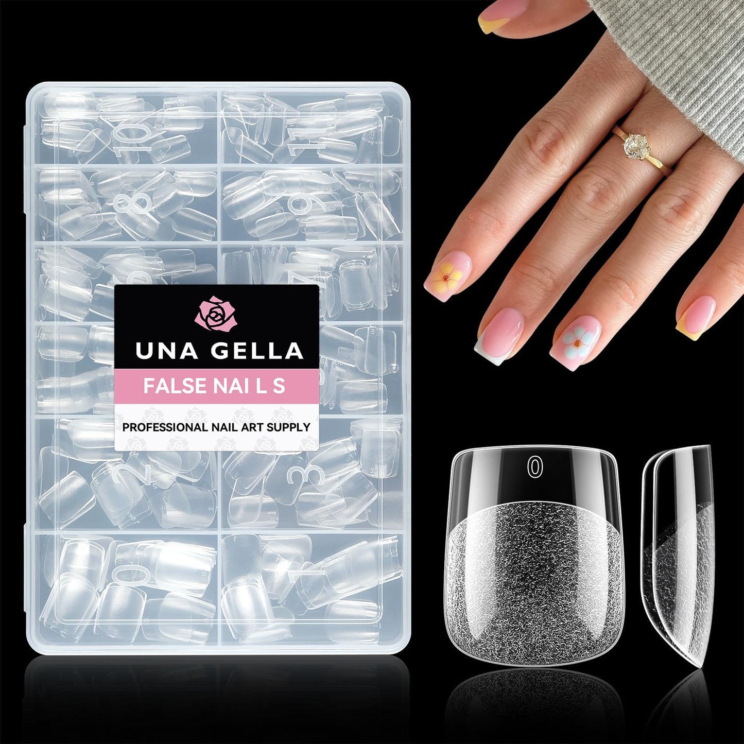 UNA GELLA GEL NAIL TIPS FOR ACRYLIC NAIL TIPS SOFT GEL TIPS