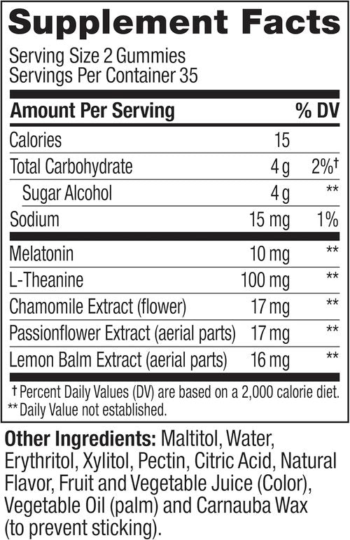 OLLY Max Strength Sleep Gummies - 10mg Melatonin & L-Theanine, Sugar Free, Vegetarian, Strawberry - 50 Count