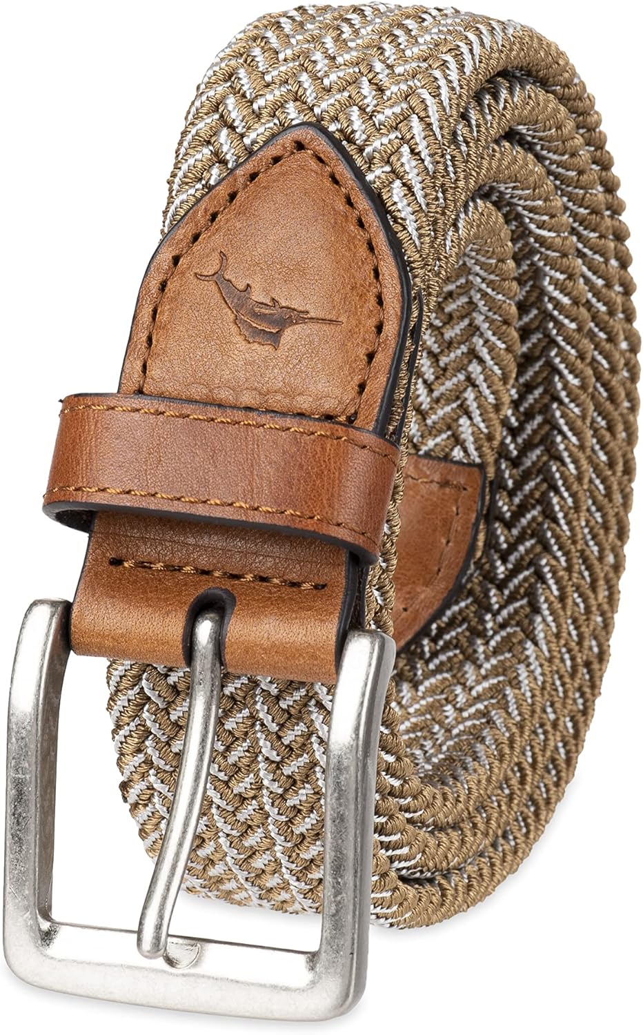 Tommy Bahama Men's Stretch Web Belt - Two Tone Design for Comfort and Style