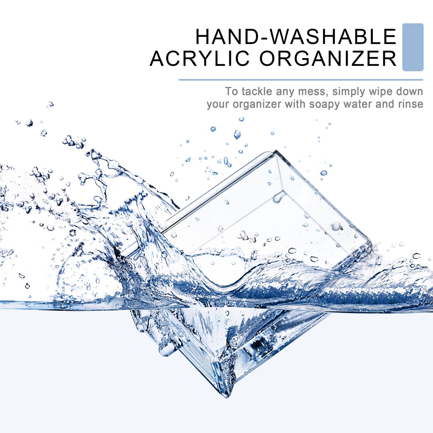 Sorbus Acrylic Makeup Organizer - Organization and Storage Case for Cosmetics Make Up & Jewelry - Big Clear Makeup Organizer for Vanity, Bathroom, College Dorm, Closet, Desk (4 Large, 2 Small Drawers)