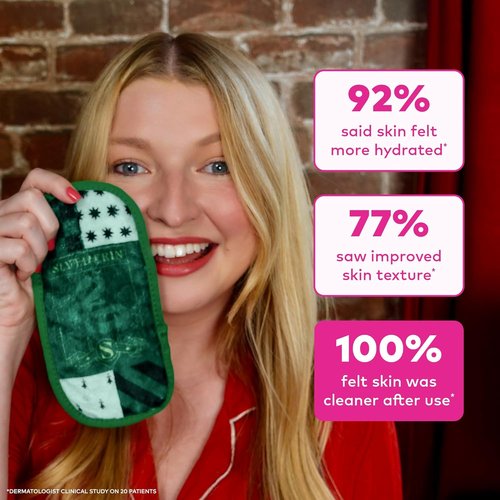 MakeUp Eraser Mini PRO - Effortlessly Remove All Makeup With Just Water | Harry Potter Slytherin, 1ct