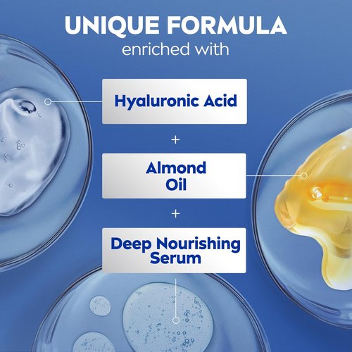 NIVEA Essentially Enriched Body Cream - Deep Nourishing Moisturizer with Hyaluronic Acid & Almond Oil | 13.5 Oz Jar