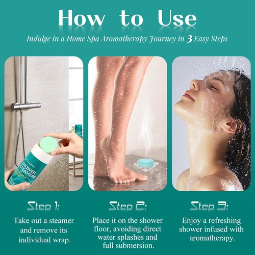 Shower Steamers Aromatherapy 8 Packs with 5ml Essential Oil, Eucalyptus for Shower, Birthday Gifts for Women Men, Valentines Day Gift for Him Her, Eucalyptus & Mint for Nasal Congestion, Stress Relief