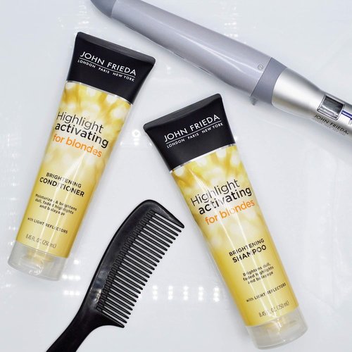 John Frieda Sheer Blonde Highlight Activating Conditioner - Brightening & Moisturizing with Avocado Oil | 8.45 Oz (Pack of 2)