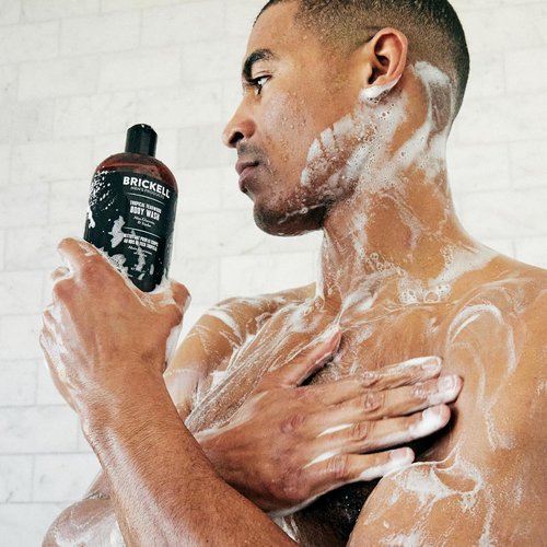 Brickell Men's Invigorating Body Wash - Natural Deep Cleaning Shower Gel with Aloe & Jojoba Oil | 16 Ounce