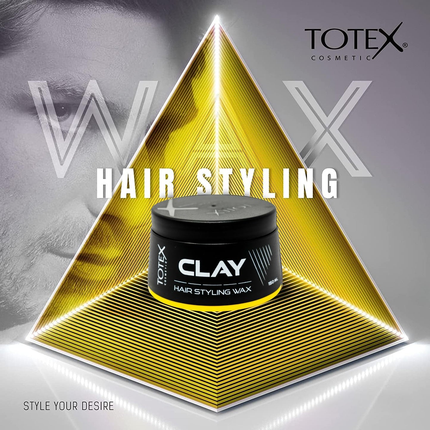 Totex Hair Styling Clay Wax - Natural Matte Finish for Messy Look | Unisex 150 ml