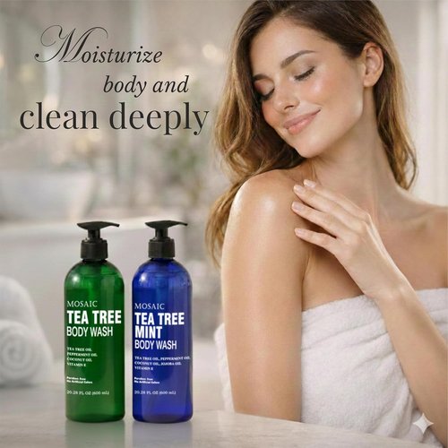 Anatolia Daphne Tea Tree Body Wash - Soothing Gel with Vitamin E for Jock Itch & Eczema | 20.2 FL Oz (Pack of 2)