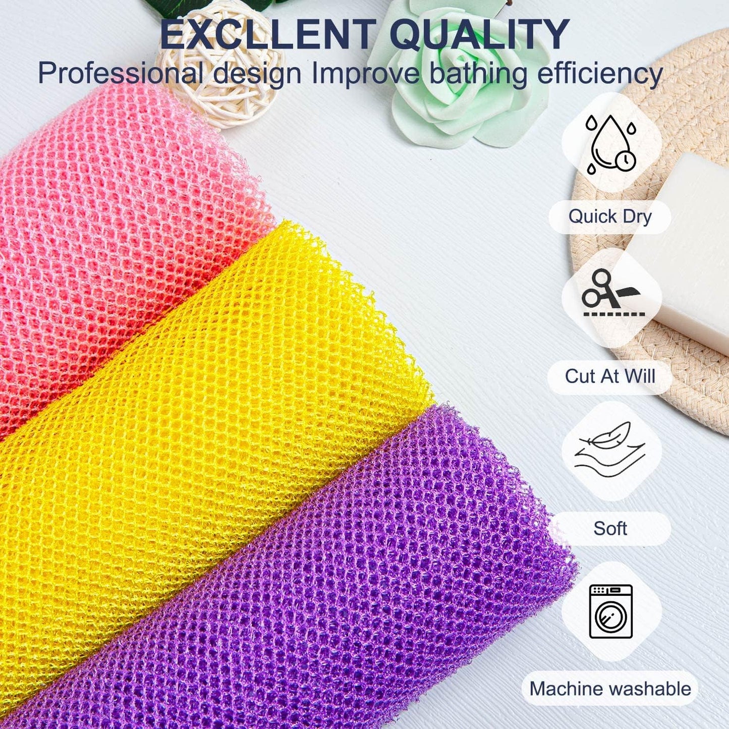 Skiennix African Net Sponge - Exfoliating Bath Scrubber for Smooth Skin | Long-Lasting Durability