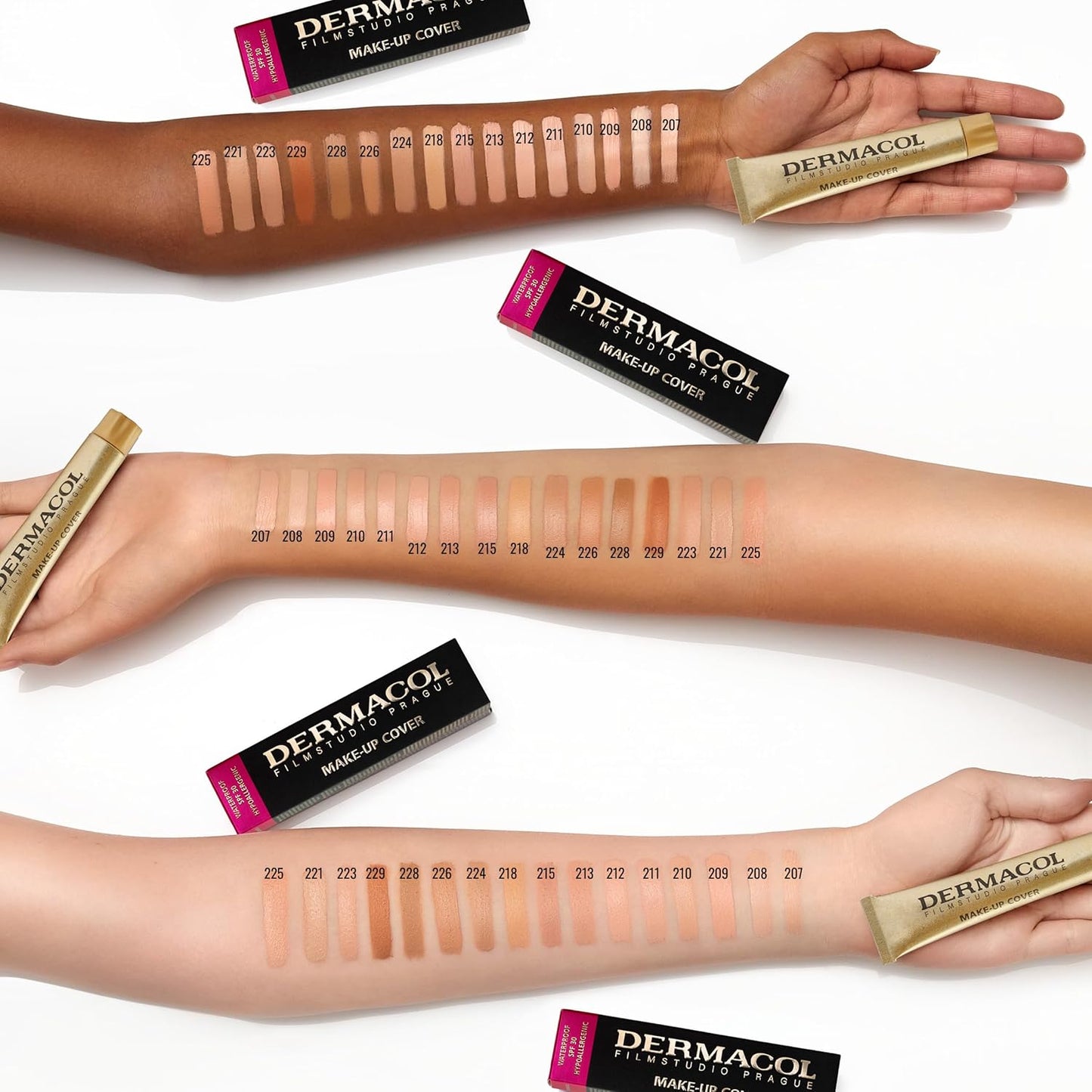 Dermacol Full Coverage Matte Foundation - Waterproof SPF 30 for Oily Skin & Acne, 30g | Shade 207