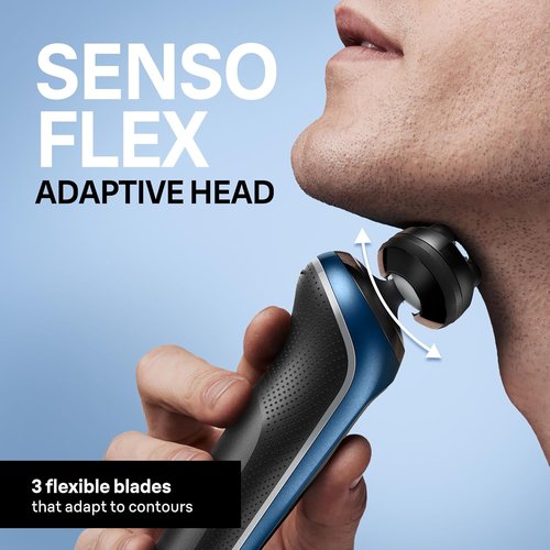 Braun Electric Shaver - Series 6 6120s for Men | Wet & Dry Shaving, Turbo & Gentle Modes, Blue