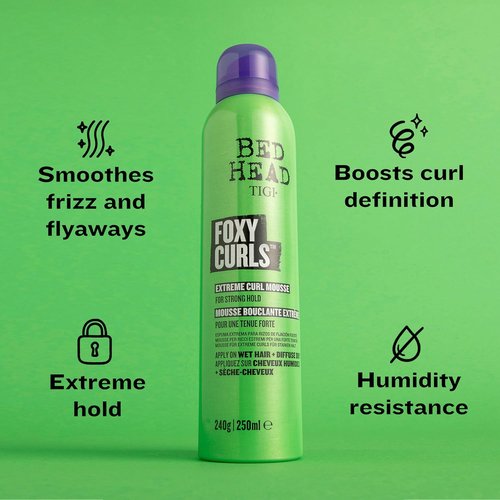 Bed Head by TIGI Curl Mousse - Extreme Curl Defining & Anti-Frizz Formula, 8.4 oz
