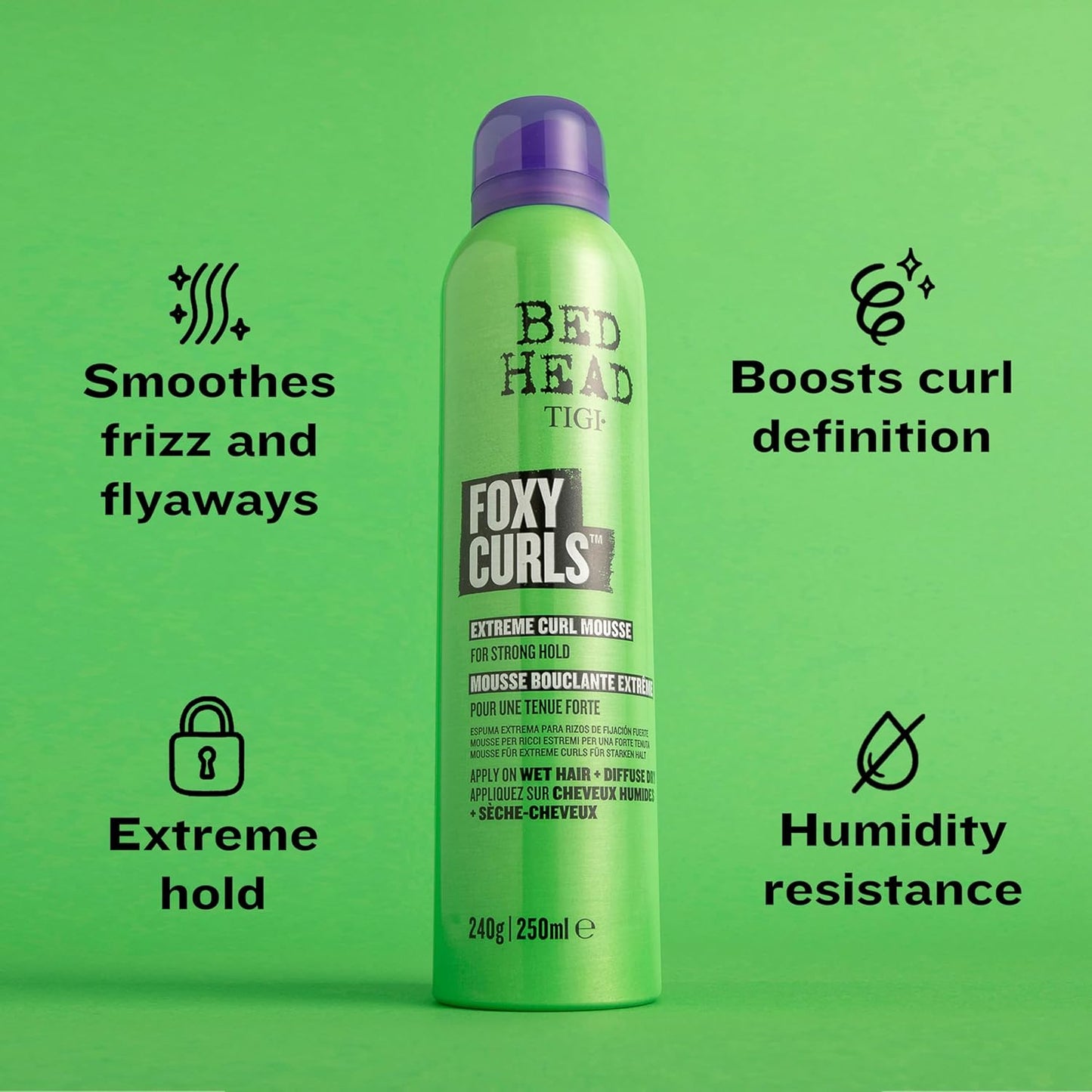 Bed Head by TIGI Curl Mousse - Extreme Curl Definition & Anti-Frizz, Strong Hold - 8.4 oz
