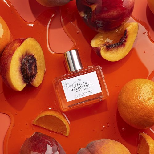 Le Monde Gourmand Pêche Délicieuse Eau de Parfum Spray Perfume for Women, Jade Bodley, Peach, Vanilla Crumble & Caramel Scent, 1 fl oz (30 ml)