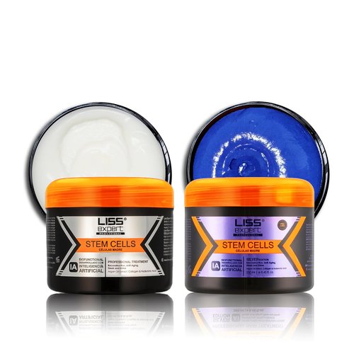 Liss Expert Stem Cells Hair Treatment - Silver Edition for Blondes & Gray Hair | 8.45 oz Each