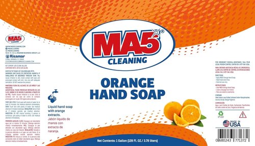 MA5x Liquid Hand Soap Refill - General Purpose Cleaner with Orange Extract | 1 Gallon
