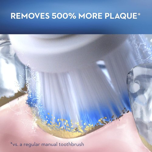 Oral-B GENIUS X Electric Toothbrush - Includes 3 Replacement Brush Heads & Travel Case, White