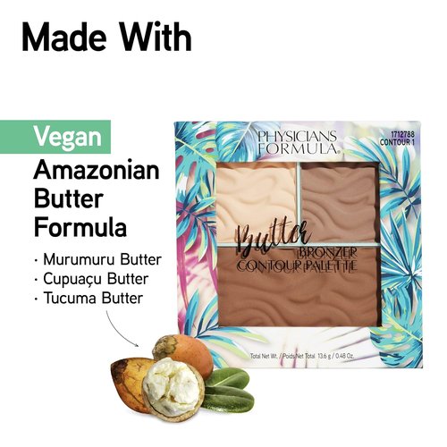 Physicians Formula Butter Bronzer Palette - Light/Medium Contour for Flawless Skin | 0.48 Ounce