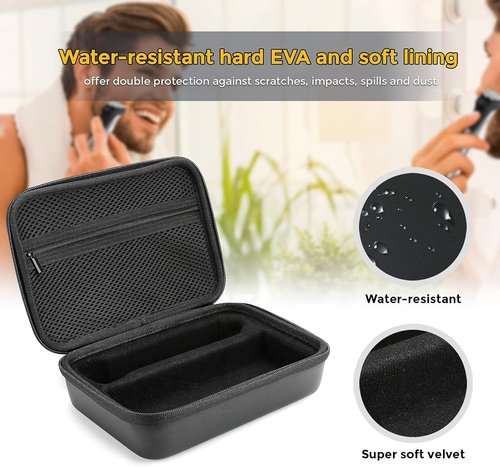 ProCase Hard Carrying Case for Norelco Multigroom Series 7000 | Protects Men's Electric Trimmer - Black