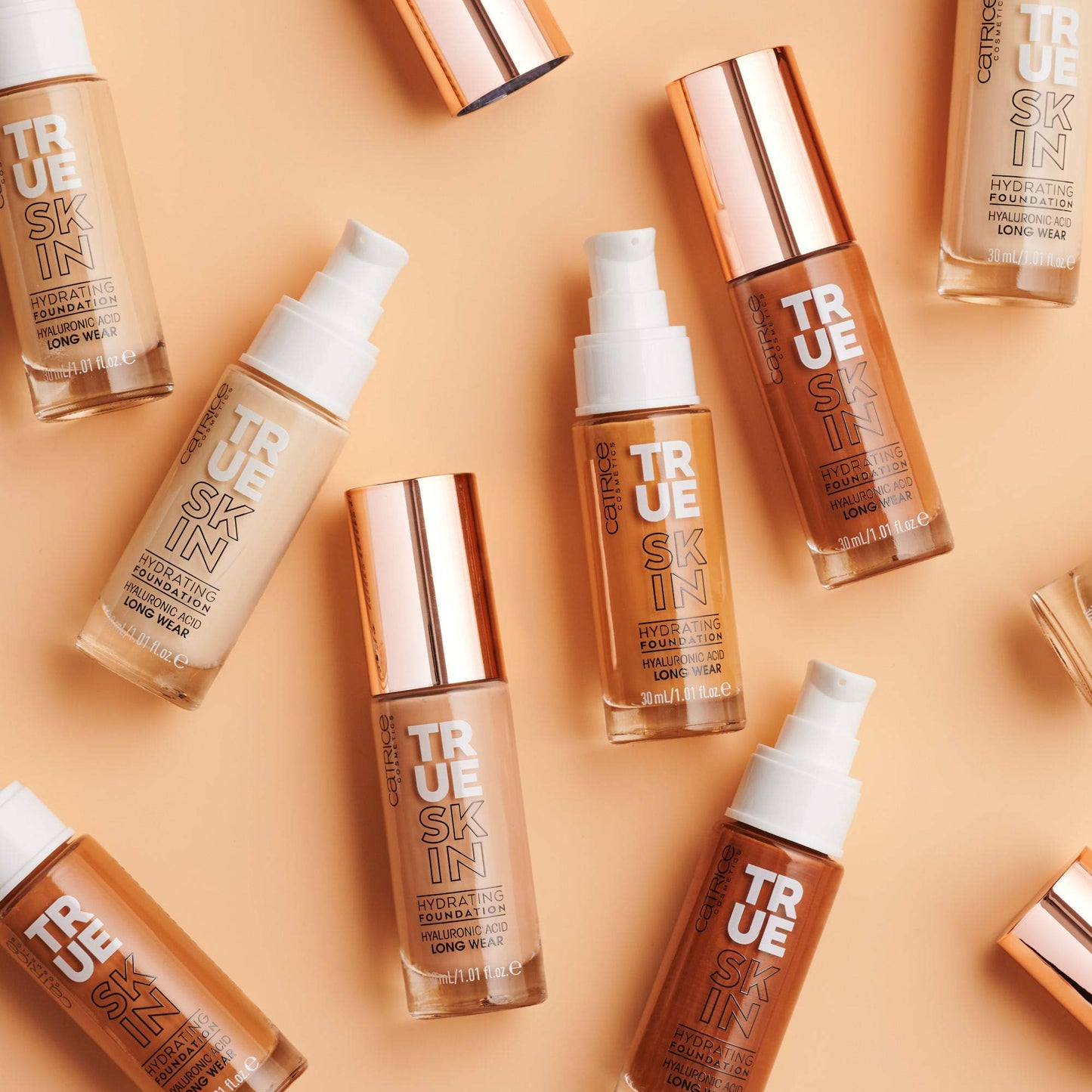 Catrice | True Skin Hydrating Foundation | Lightweight Buildable Coverage with Hyaluronic Acid and Watermelon Seed Oil | Vegan & Cruelty Free (080 | Neutral Pecan)
