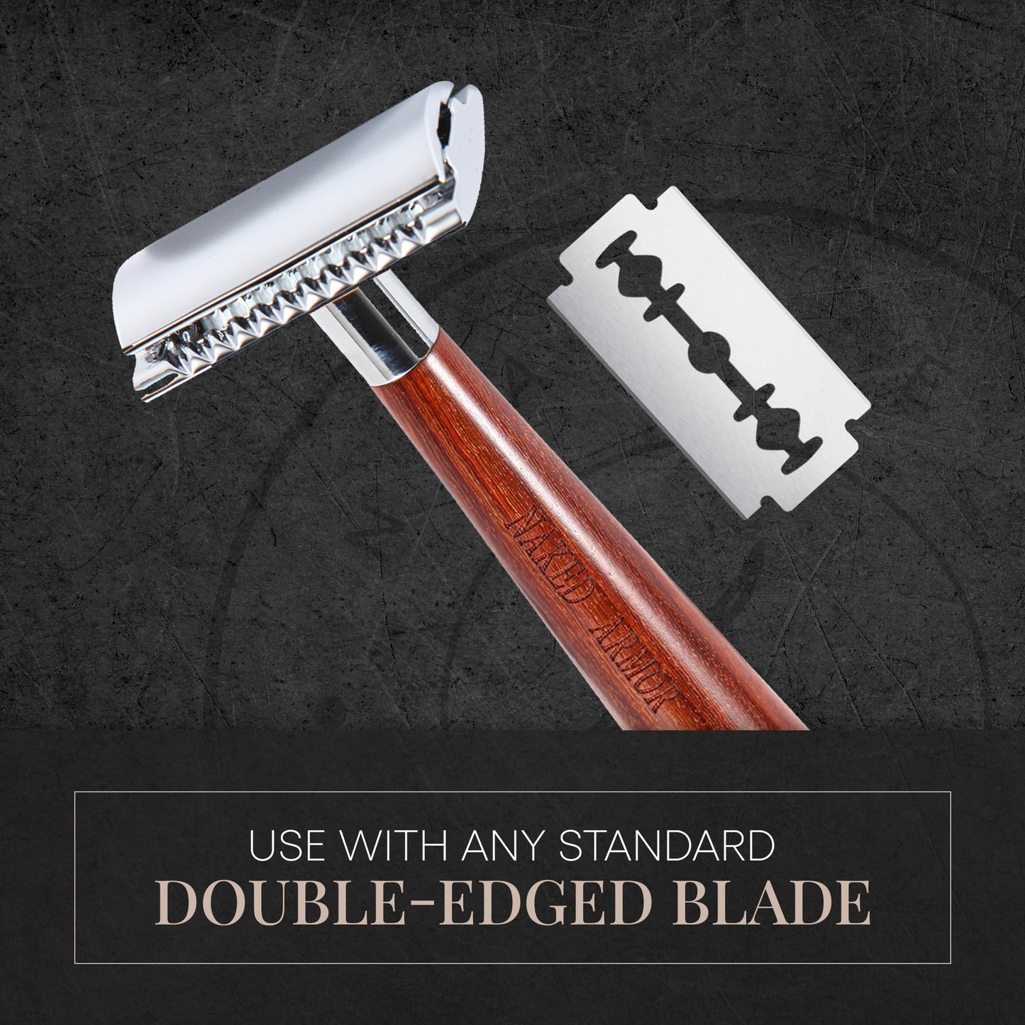 Complete Safety Razor Kit - Includes Mahogany Wood Safety Razor, Closed Comb Double Edge Razor, Safety Razor Stand, Mahogany Shaving Brush, Organic Soap, Shaving Bowl, Shaving Kit For Men, Great Gift