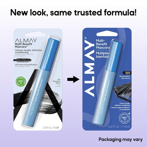 Almay Multi-Benefit Mascara - Volumizing & Lengthening Formula | Hypoallergenic, 502 Black