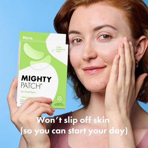 HERO COSMETICS Mighty Patch™ Hydrogel Eye Patches - Soothing & De-Puffing for Tired Eyes (6 Count)