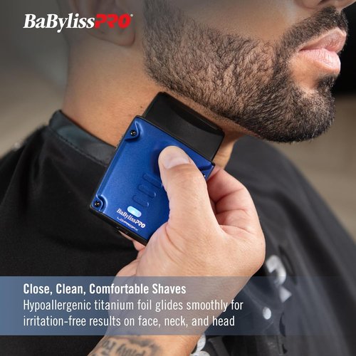 BaBylissPRO High-Performance LO-PROFX Foil Shaver - Compact Design for Precision Grooming