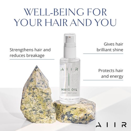 AIIR Jade Hair Oil - Nourishing Treatment for Dry, Curly, Frizzy Hair - Brilliant Shine & Moisture Lock | 2 fl oz