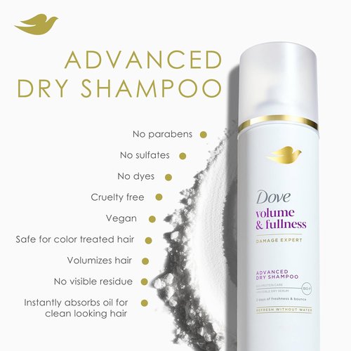 Dove Dry Shampoo Spray - Refreshing Volume & Fullness, Absorbs Oil, 5 oz (2-Pack)