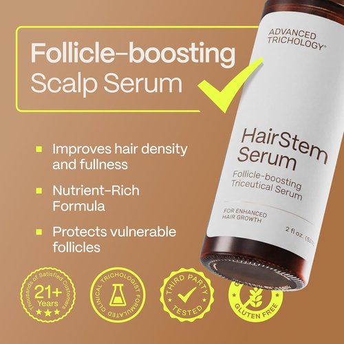 HairStem Triceutical Serum - Follicle Boosting Formula for Thicker, Fuller Hair | Triple-Action, Multi-Zonal Treatment