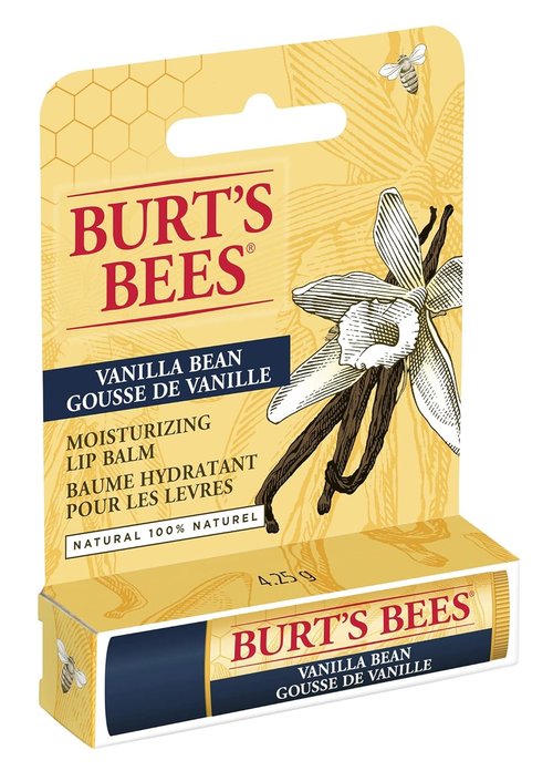Burt's Bees Vanilla Bean Lip Balm - Nourishing Hydration in 4.25g Tube